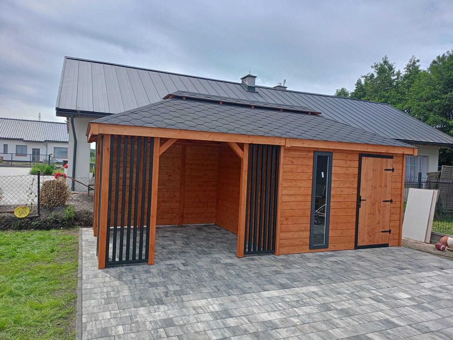 Domek narzędziowy z Altanką 2w1-3x6m/Różne rozmiary/Altana/Wiata/Garaż