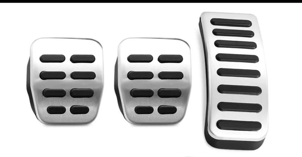 Conjunto Capas Pedais Alumínio Volkswagen Seat Audi - 4 peças