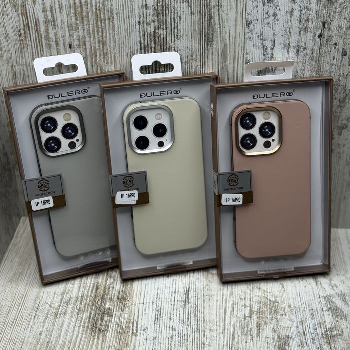 Чохол преміум Leather Metal MagSafe на iPhone 16 Pro/ 16 Pro Max Чехол
