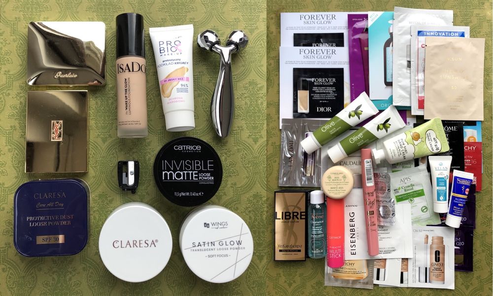Cienie Guerlain YSL podkład IsaDora puder Claresa Catrice AA Wings