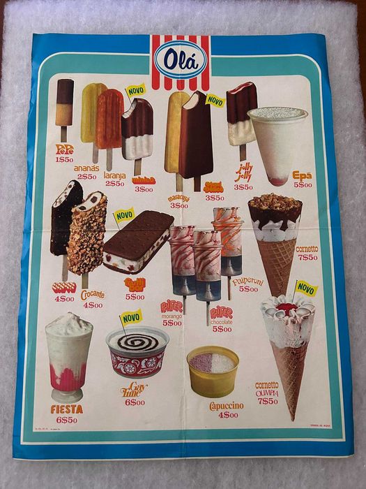 Cartaz de Gelados Olá de 1974