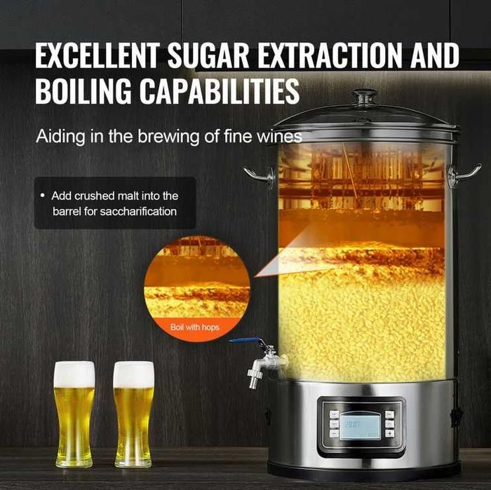 Kocioł zacierowy do piwa warzelny 35L. Vevor   G-787