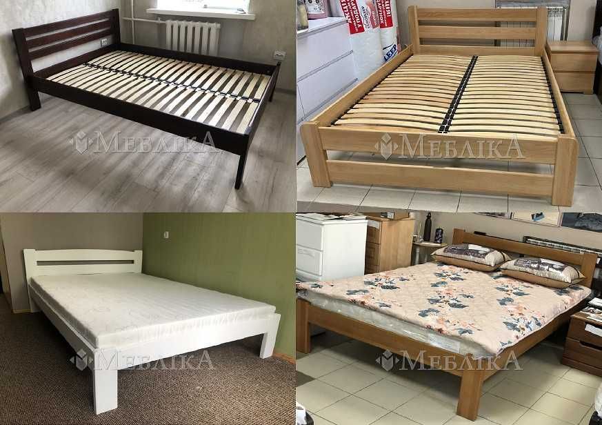 Дерев'яні ліжка з ламелями 160х200 см в наявності в Луцьку