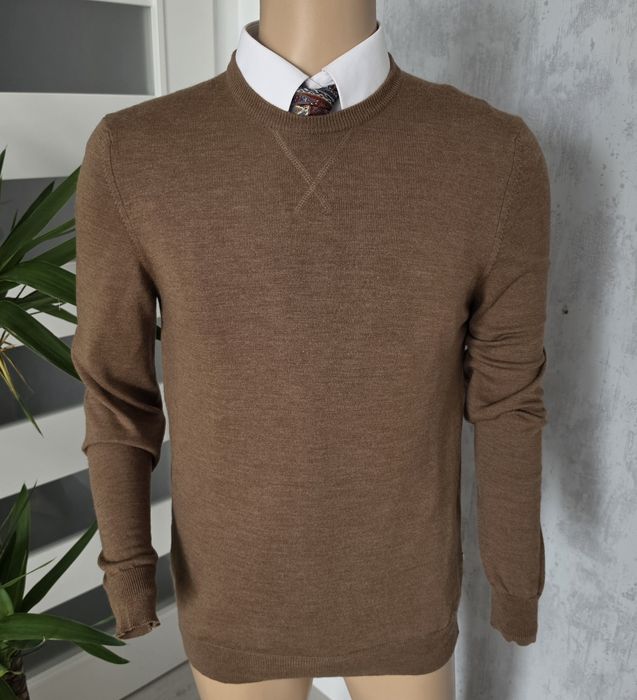 Nn07 męski sweter 100 % wool L