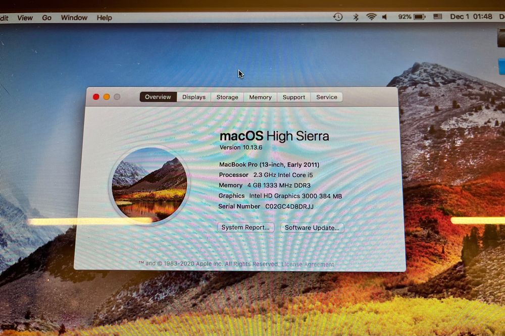 macbook pro 13" erly 2011  4/512gb