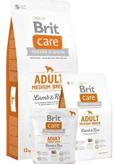 Brit Care Adult Medium Корм для собак середніх порід з ягням 12кг