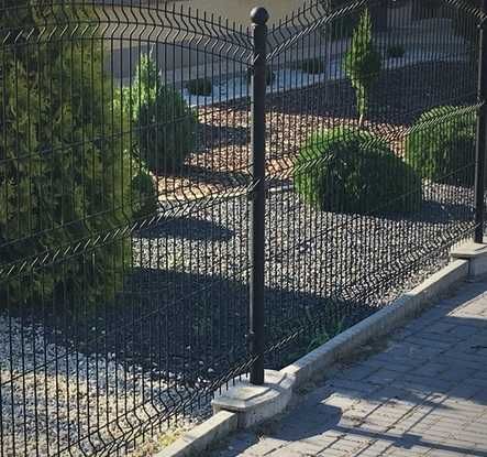 Ogrodzenie panelowe łukowe podmurówka montaż panel łuk brama