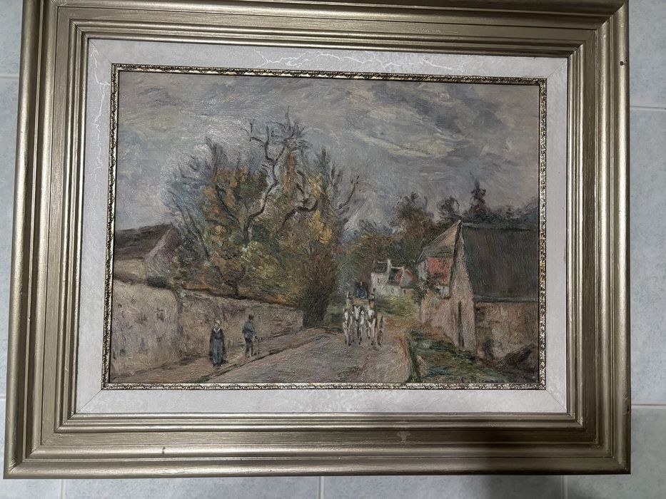 Quaadro a óleo pintado à mão