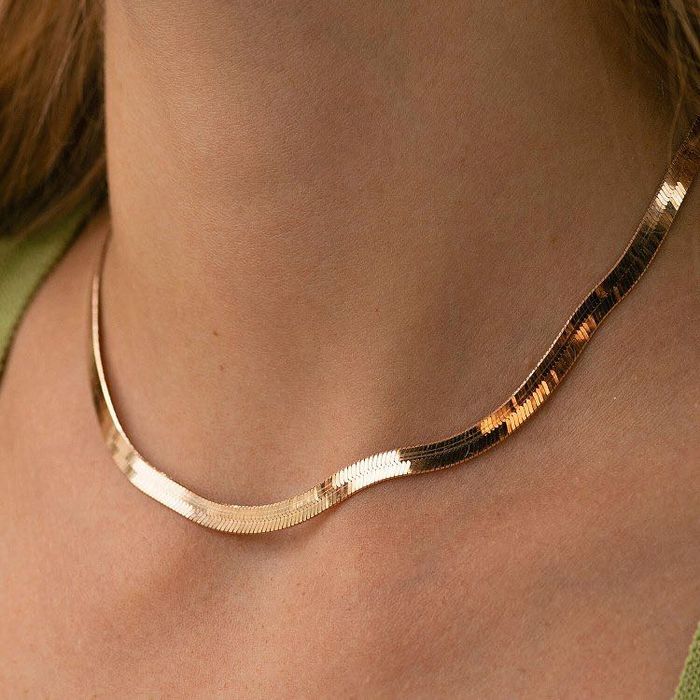 Женская золотая  цепочка ,снейк,45 см