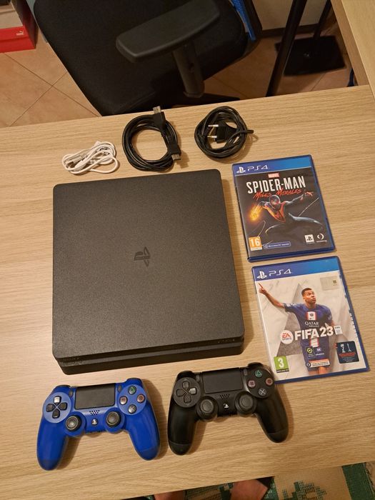 Playstation 4 Slim 1TB + 2 comandos + 2 jogos PS4