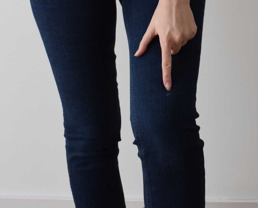 Guess spodnie proste wysoki stan jeansy Nicole Gigarette w28