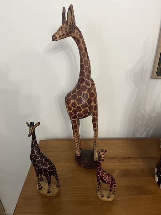 3 Girafas de Madeira