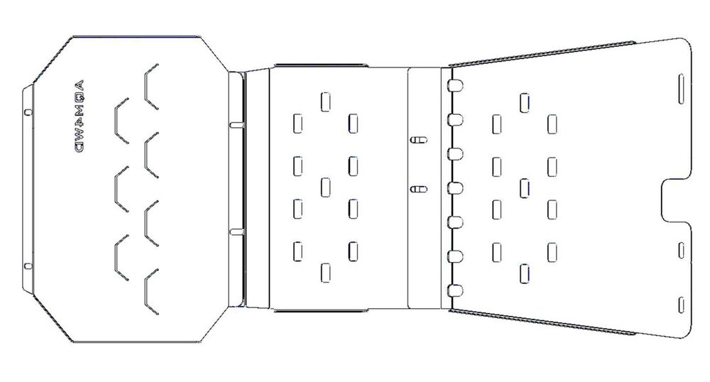 Komplet osłon podwozia Ford Ranger T6 T7 T8  2012-2022