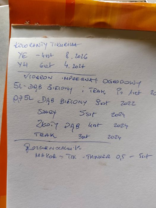 Vidaron bejca impregnat palisander dąb bezbarwny,paca fuga klej skroba