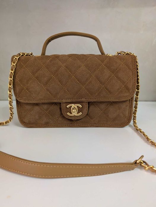 Сумка  Chanel 25см з натуральної замші шанель