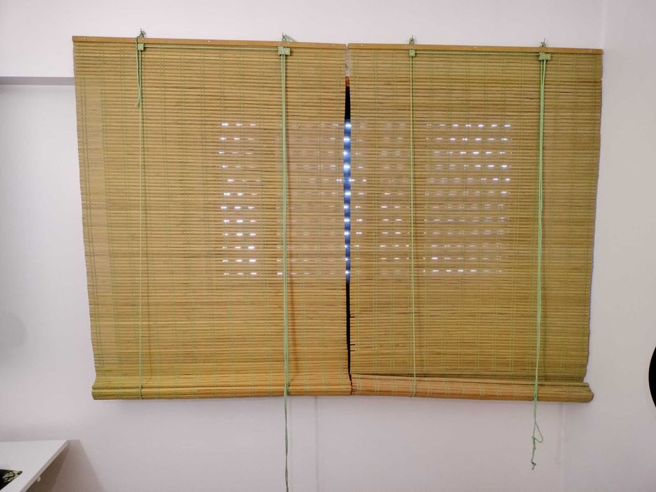 Cortinas de bambu com elevador