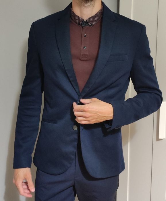 Blazer azul escuro M Zara
