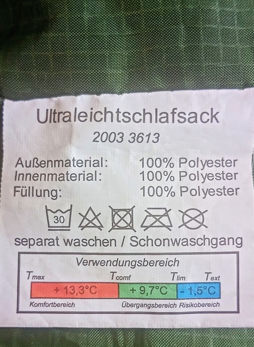 Ultralekki śpiwór mumia wyprawowy Adventuridge  dł. 225 cm  do - 1,5°C