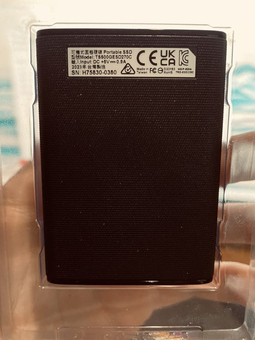 SSD накопичувач Transcend ESD270C ємністю 500GB.