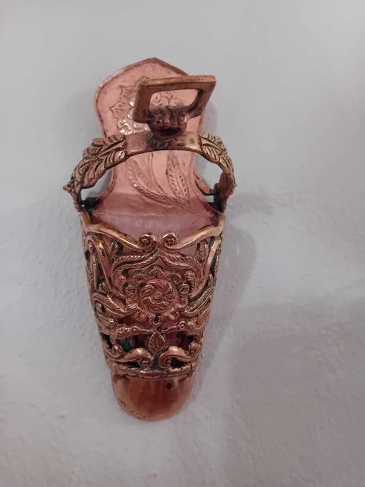 Estribo de amazona antigo em cobre