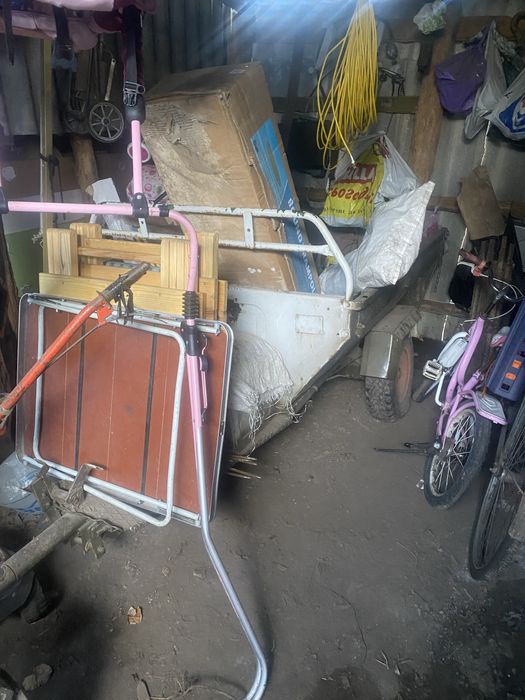 Мотоблок трактор з причепом