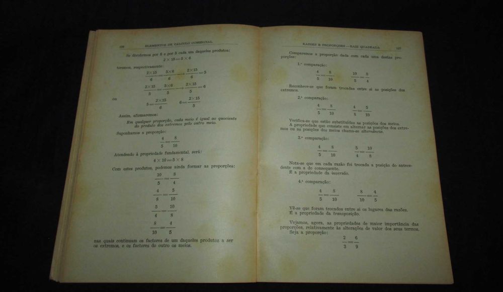 Livro Elementos de Cálculo Comercial 1965