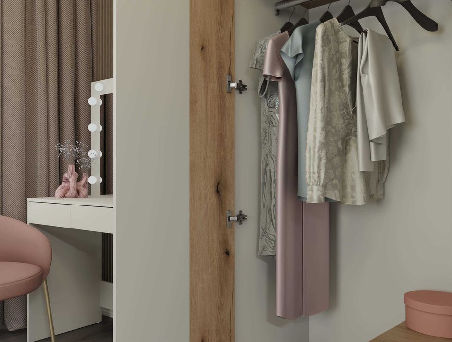 SZAFA AVA150 Lustro 2 Szuflady Ryflowany Front KASZMIR/ DĄB EVOKE