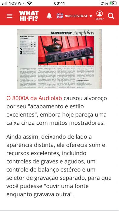 Amplificador audiolab 8000a a fincionar perfeitamente