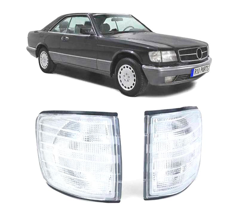 PISCAS FRONTAIS BRANCOS MERCEDES W126 COUPÉ