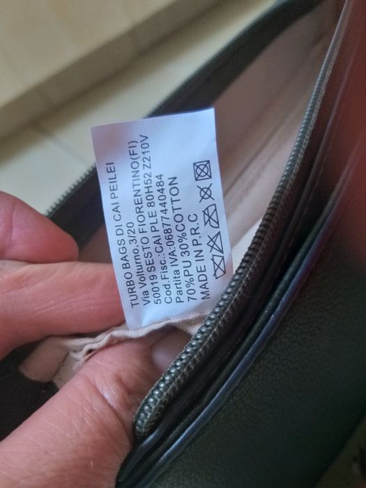 Torebka ciemna zieleń frędzle