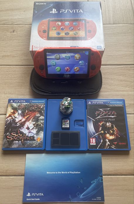 PS VITA Slim Neon Orange (My Hardcore Edition) + Extras