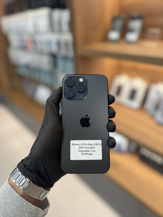 Apple iPhone 14 Pro Max 128GB Space Black / фізична сім /— Хороший Стан / АКБ 100% / neverlock / магазин / гарантія