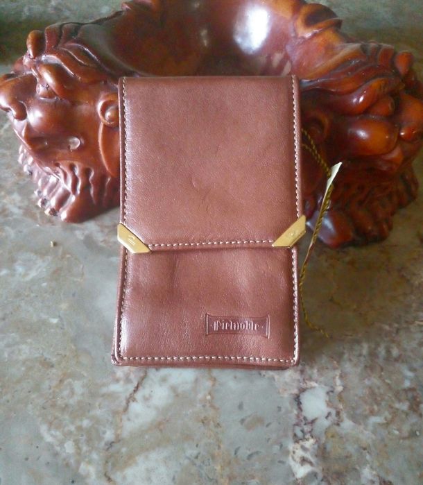 Carteira nova em PELE GENUINA para tabaco e isqueiro