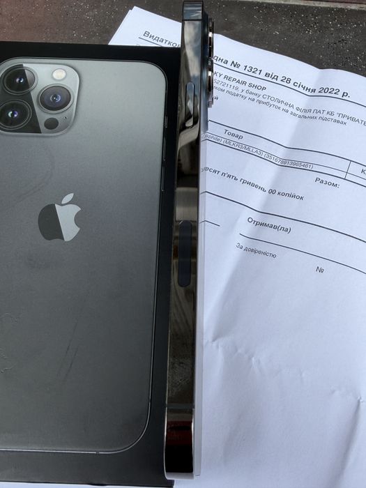 iPhone 13 Pro Max 256GB Graphite Полный комплект, чек