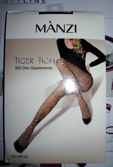 модные колготки Manzi "Tiger Tights" микрофибра M\L 300Den