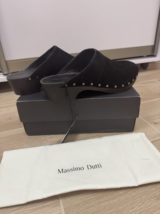 Шкіряні шльопанці (клоги)  Massimo Dutti