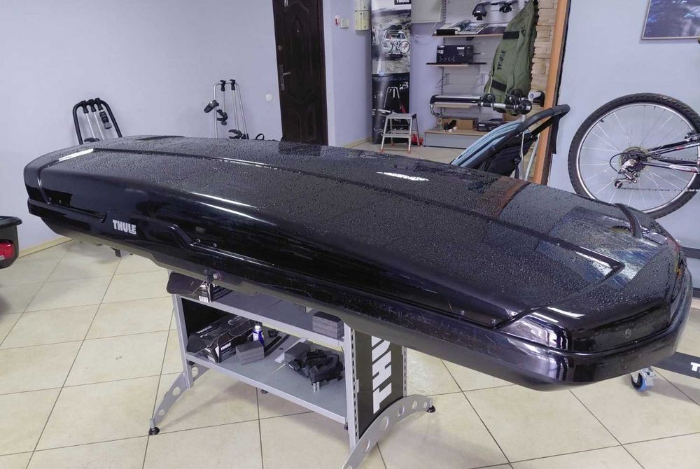 Автобокс на крышу авто Thule Motion XT Vector Pacific Touring Force Dynamic Pulse Exellence Atlantis Flow Low чорні сірі матові глянцеві нові вживані