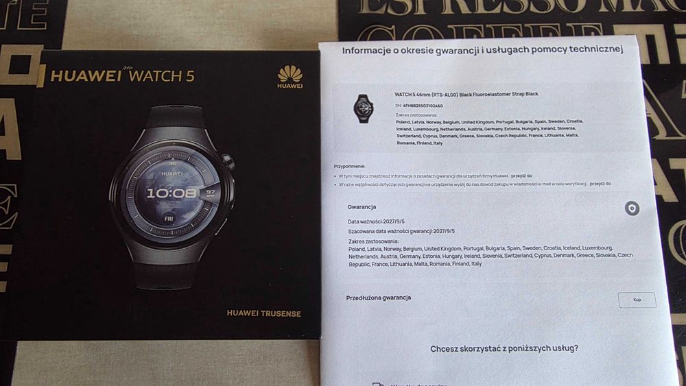 Huawei Watch 5 Active 46mm jak NOWY gwar.producenta 24M!komplet !