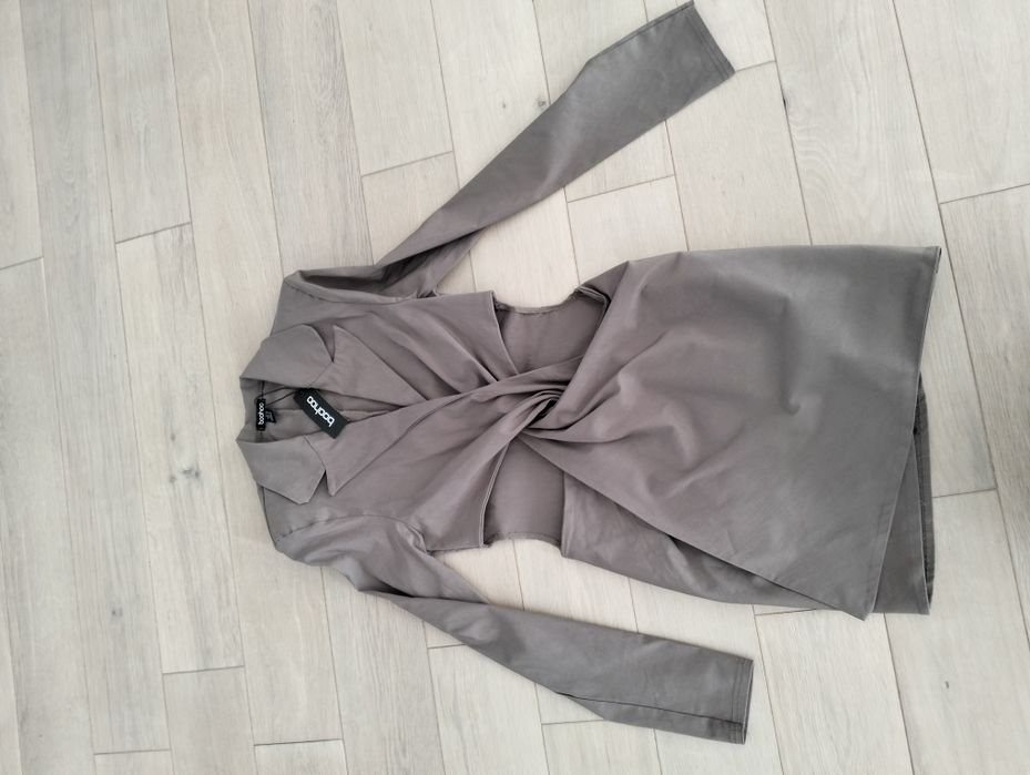 Blazer dress sukienka marynarka mocca