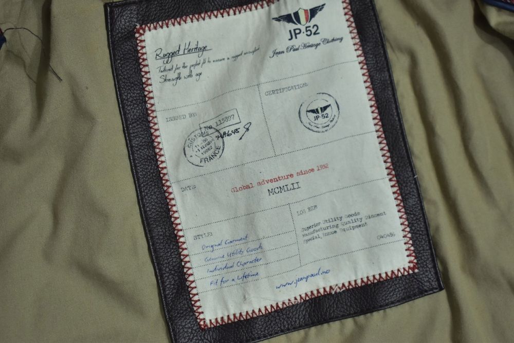 Jean Paul 52 Brązowa Kurtka Męska Pilotka Z Sztucznej Skóry Xxl