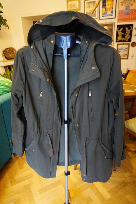 Kurtka khaki M 38 ZARA parka jesienna zimowa podpinka ocieplana lekka