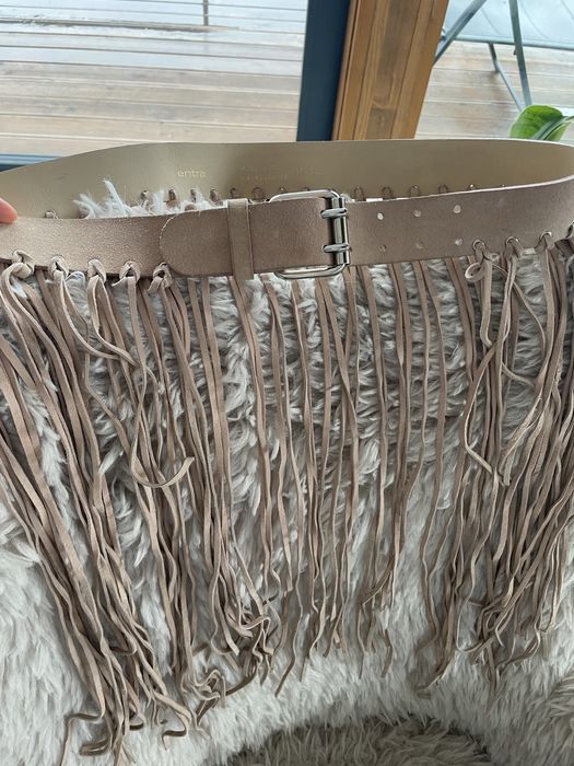 Pasek skóra zamszowa 100 cm