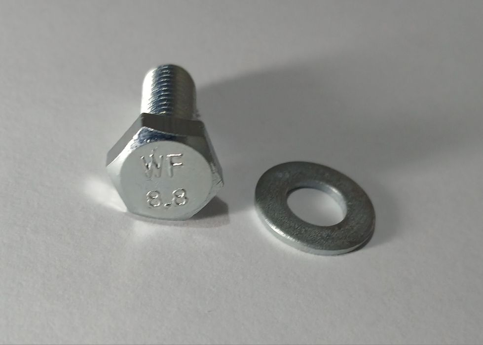 Parafuso M8x20 Galvanizado+Anilha| Fixação Metálica Construção