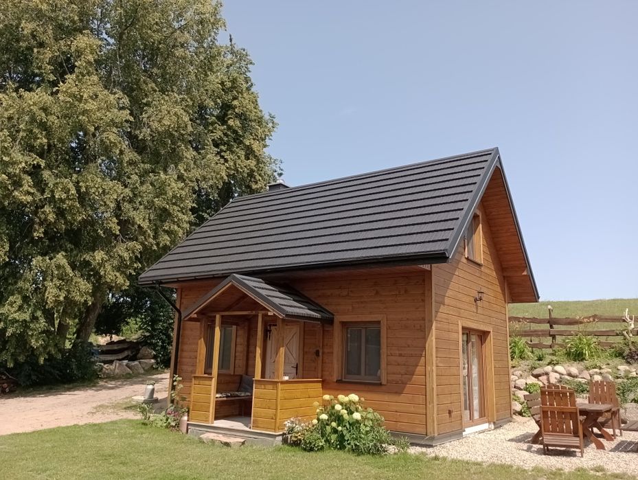 Domek 6 os. z balią, sauną jezioro Hańcza, Suwalski Park Krajobrazowy.