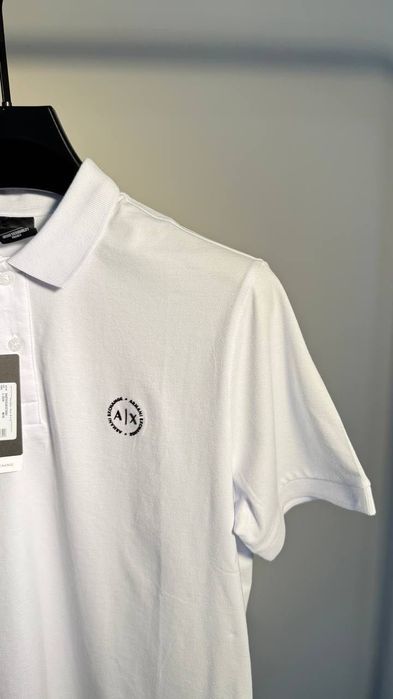 Стильна футболка з комірцем Armani White