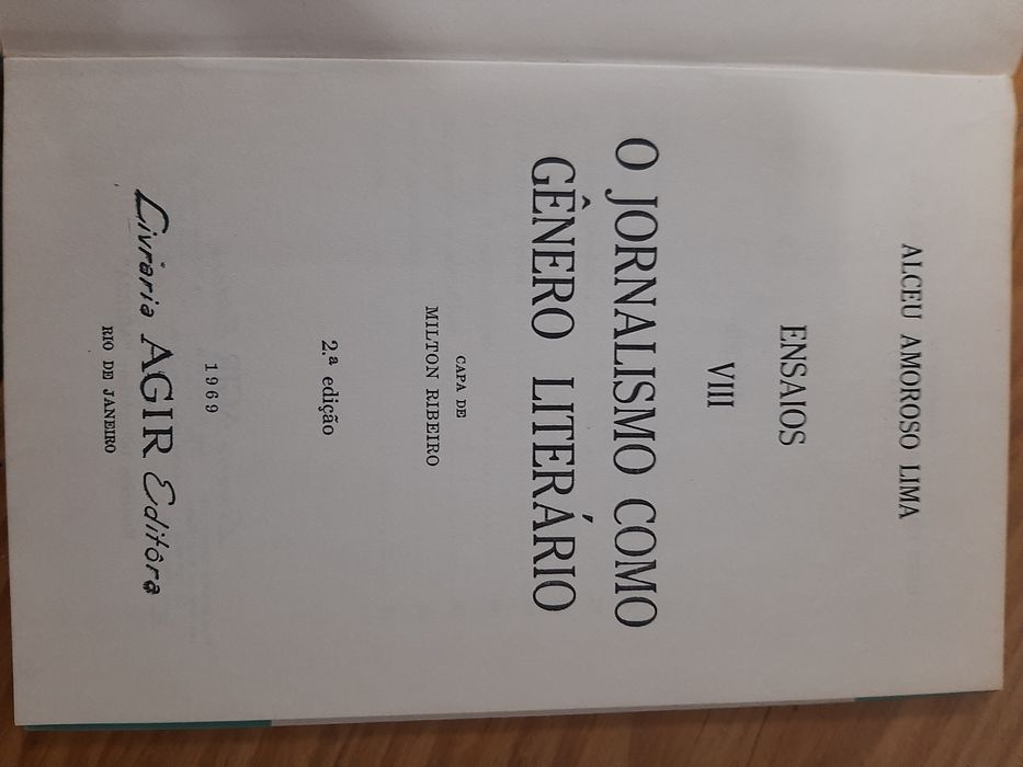 O Jornalismo como género literário de Alceu Amoroso Lima