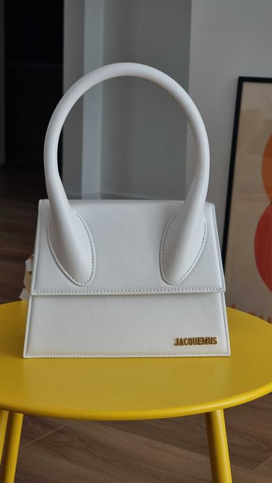 Jacquemus - Le grand Chiquito, biała skórzana torebka
