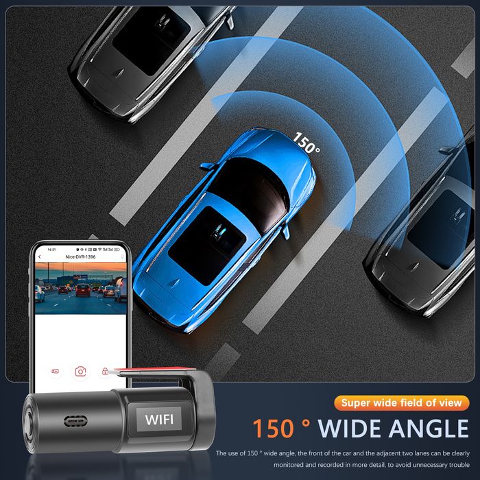 Câmara automotivo dashcam ADAS com wifi NOVO