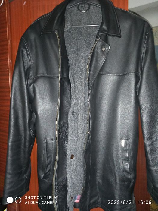 Куртка шкіряна зимова