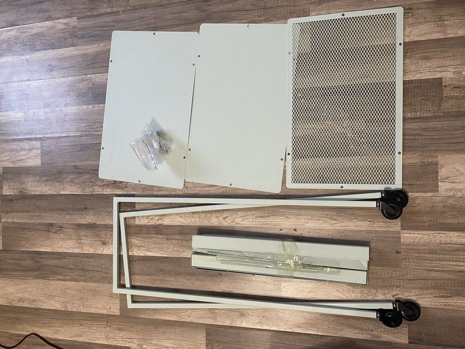 IKEA NISSAFORS | Wózek na kółkach Bladozielony - stalowy | 50x30x83cm